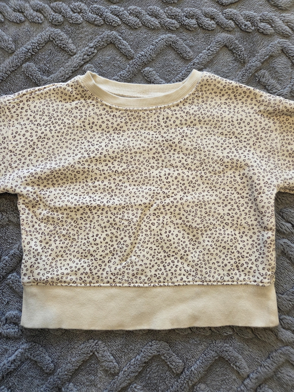 Carter's Cream Leopard Print Pullover Sweatshirt, 5T